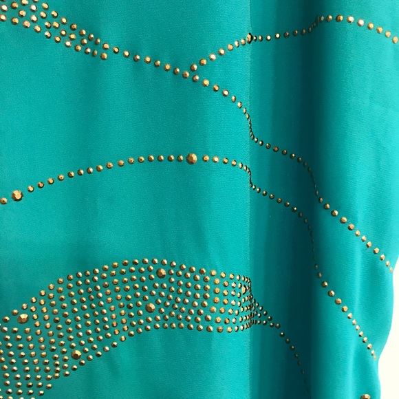 Green/gold sleeveless top - NEW - Picture 2 of 3